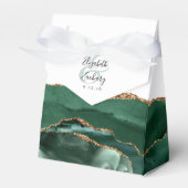 Modern Agate Geode Emerald Green Gold Bedankdoosjes (Voorkant Zijde)