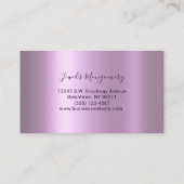 Modern Agate Glitter Lavendar Faux Folie Visitekaartje (Achterkant)