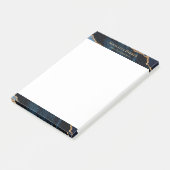 Modern Agate Navy Blue Gold Geode Business Post-it® Notes (Schuin)