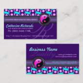 Modern Age Reiki Yin Yang Paarse Visitekaartjes (Voorkant / Achterkant)