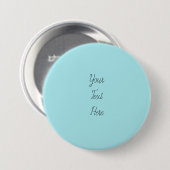 Modern Alice Blue Minimalist Personalized Badge Bu Ronde Button 7,6 Cm (Voorkant /achterkant)
