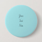 Modern Alice Blue Minimalist Personalized Badge Bu Ronde Button 7,6 Cm (Voorkant)