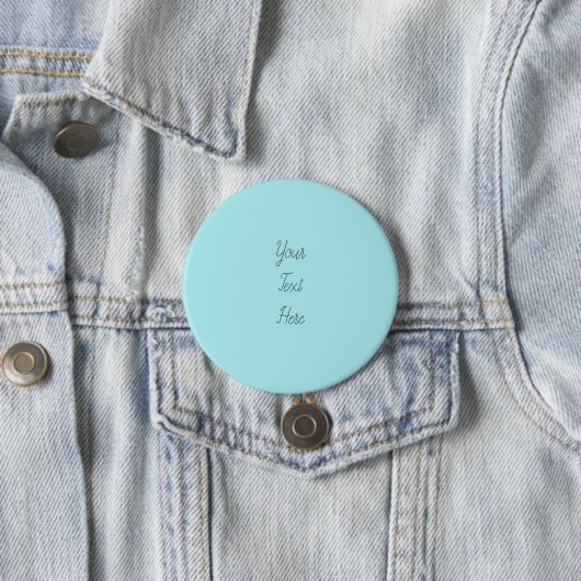 Modern Alice Blue Minimalist Personalized Badge Bu Ronde Button 7,6 Cm (In situ)