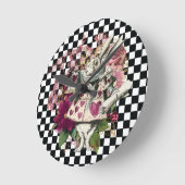 Modern Alice in Wonderland Rabbit Ronde Klok (Hoek)