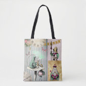 Modern Alice in Wonderland Two Sided Tote Bag (Voorkant)