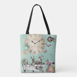Modern Alice in Wonderland Two Sided Tote Bag