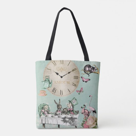 Modern Alice in Wonderland Two Sided Tote Bag (Achterkant)