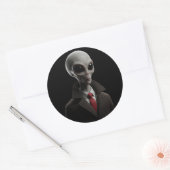 Modern Alien Ronde Sticker (Envelop)