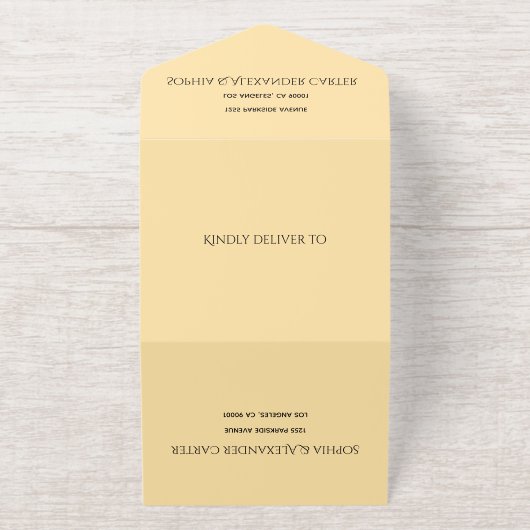 Modern All-in-One Wedding Invite All In One Uitnodiging (Buiten)