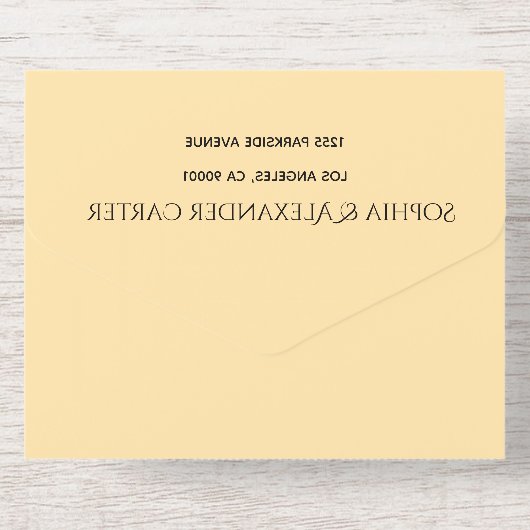 Modern All-in-One Wedding Invite All In One Uitnodiging (Achterzijde)