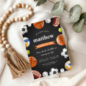 Modern All Star Sports Balls Team Kid Boy Birthday Kaart