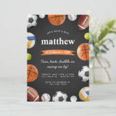 Modern All Star Sports Balls Team Kid Boy Birthday Kaart (Staand voorkant)