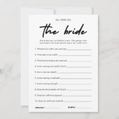 Modern Alle Ogen Op De Bruid Vrijgezellenfeest Spe Kaart (Voorkant)