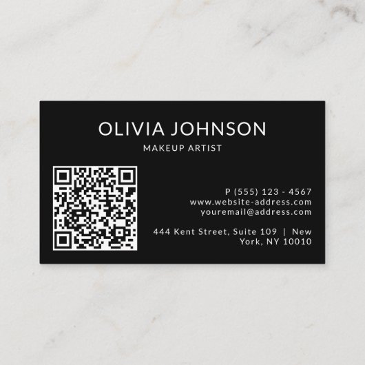 Modern Alle Professions, Schoonheid QR Code Visitekaartje (Achterkant)