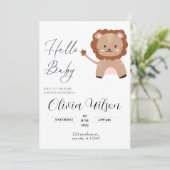 Modern allemaal in één foto-baby shower kaart (Staand voorkant)