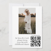 Modern allemaal in één foto-baby shower kaart (Achterkant)