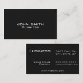 Modern allemaal zwart nr.1 visitekaartje (Voorkant / Achterkant)
