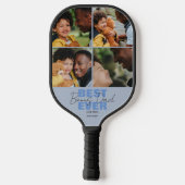 Modern Allerbeste Bonus Vader | Fotocollage Pickleball Paddle (Achterkant)