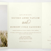 Modern Alles in één | 2 foto bruiloft uitnodiging (Binnenkant midden)