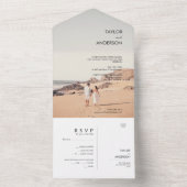 Modern Alles In Een Bruiloft Uitnodiging Met Foto (Binnen)