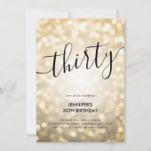 Modern alles-in-één gouden glitterlichten 30 verja kaart (Voorkant)