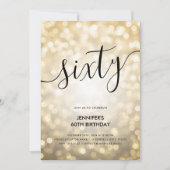 Modern alles-in-één gouden glitterlichten 60 verja kaart (Voorkant)