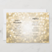 Modern alles-in-één gouden glitterlichten 60 verja kaart (Achterkant)