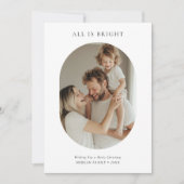 Modern alles is helder kerstcapsule foto rood feestdagenkaart (Voorkant)