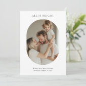 Modern alles is helder kerstcapsule foto rood feestdagenkaart (Staand voorkant)