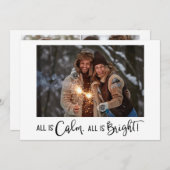 Modern alles is kalm. Alles is helder voor Kerstmi Feestdagenkaart (Voorkant / Achterkant)
