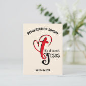 Modern ALLES OVER JESUS Christelijk Pasen Briefkaart (Staand voorkant)