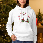 Modern alles wat je nodig hebt is liefde kerst vro hoodie