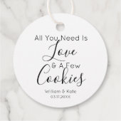 Modern alles wat je nodig hebt is liefde koekjes b bedankjes labels (Achterkant)