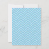 Modern Alligator Blue Chevron Baby shower Party Kaart (Achterkant)