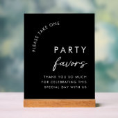 Modern alstublieft een feestartikel zwart acryl bord (Neutraal)