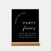 Modern alstublieft een feestartikel zwart acryl bord (Voorkant)