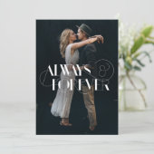 Modern Altijd en altijd Foto Weddenschap Kaart (Staand voorkant)