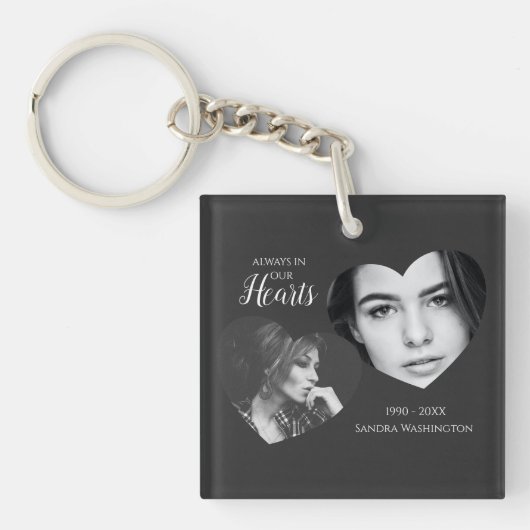 Modern altijd in ons hart | Foto Memorial Sleutelhanger (Voorkant)