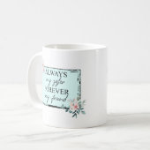 Modern altijd mijn zus voor altijd mijn vriend Mok (Voorkant links)