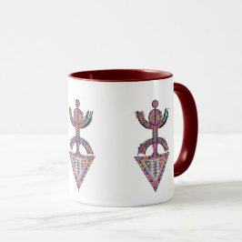 Modern Amazigh Yaz Symbool – Levendige Tribale T-s Mok