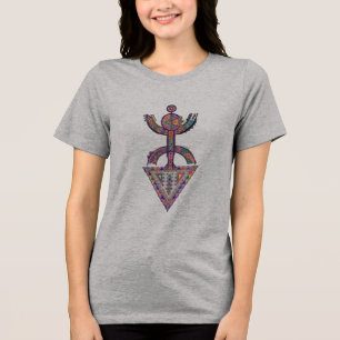 Modern Amazigh Yaz Symbool – Levendige Tribale T-s Tri-Blend Shirt