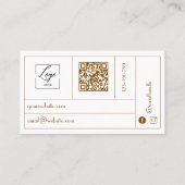 Modern Ambachtsman LOGO QR-code Coffeeshop Visitekaartje (Achterkant)