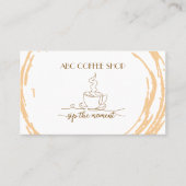 Modern Ambachtsman LOGO QR-code Coffeeshop  Visitekaartje (Voorkant)