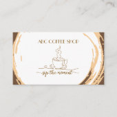 Modern Ambachtsman LOGO QR-code Coffeeshop Visitekaartje (Voorkant)