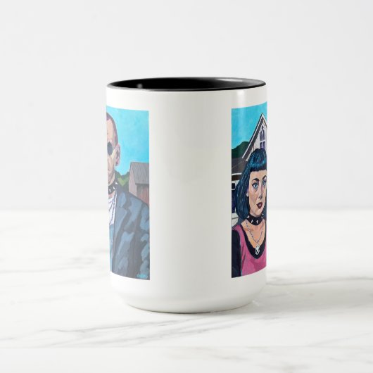 Modern American Gothic Art - Grant Woods Inspired Mok (Midden)