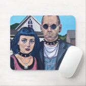 Modern American Gothic  Art- Grant Woods Inspired Muismat (Met muis)