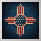 Modern American Zia Emblem – Bold Patriotic Southw Poster (Voorkant)