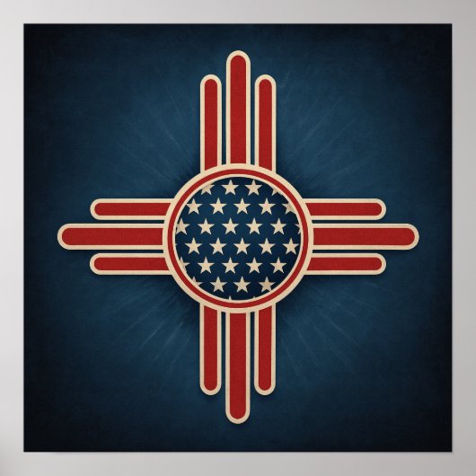Modern American Zia Emblem – Bold Patriotic Southw Poster (Voorkant)