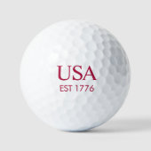 Modern Amerika Opgericht 1776 Golfballen (Voorkant)