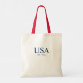 Modern Amerika Opgericht 1776 Tote Bag (Achterkant)